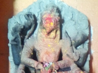 मंजरथ-मंजिर‍िका-प्राचीन श्रीलक्ष्मी-त्रिव‍िक्रम मंद‍िरातील नरसिंव्हाची मूर्ति