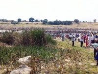 गाणगापूर - श्रींचा पालखी सोहळ्याला रुद्रपाद तीर्थावर भक्तसमुदाय